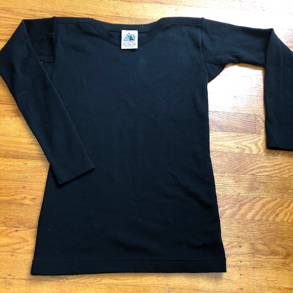 S.N.S. Herning Black Merino Wool Sweater